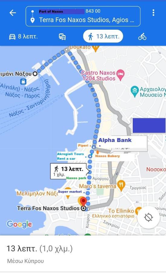 Terra Fos Naxos Studios Naxos City Exteriér fotografie
